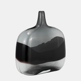 Glass, 12 2-tone Vase, Smoke/black