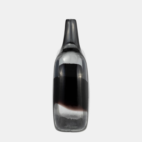 Glass, 12 2-tone Vase, Smoke/black