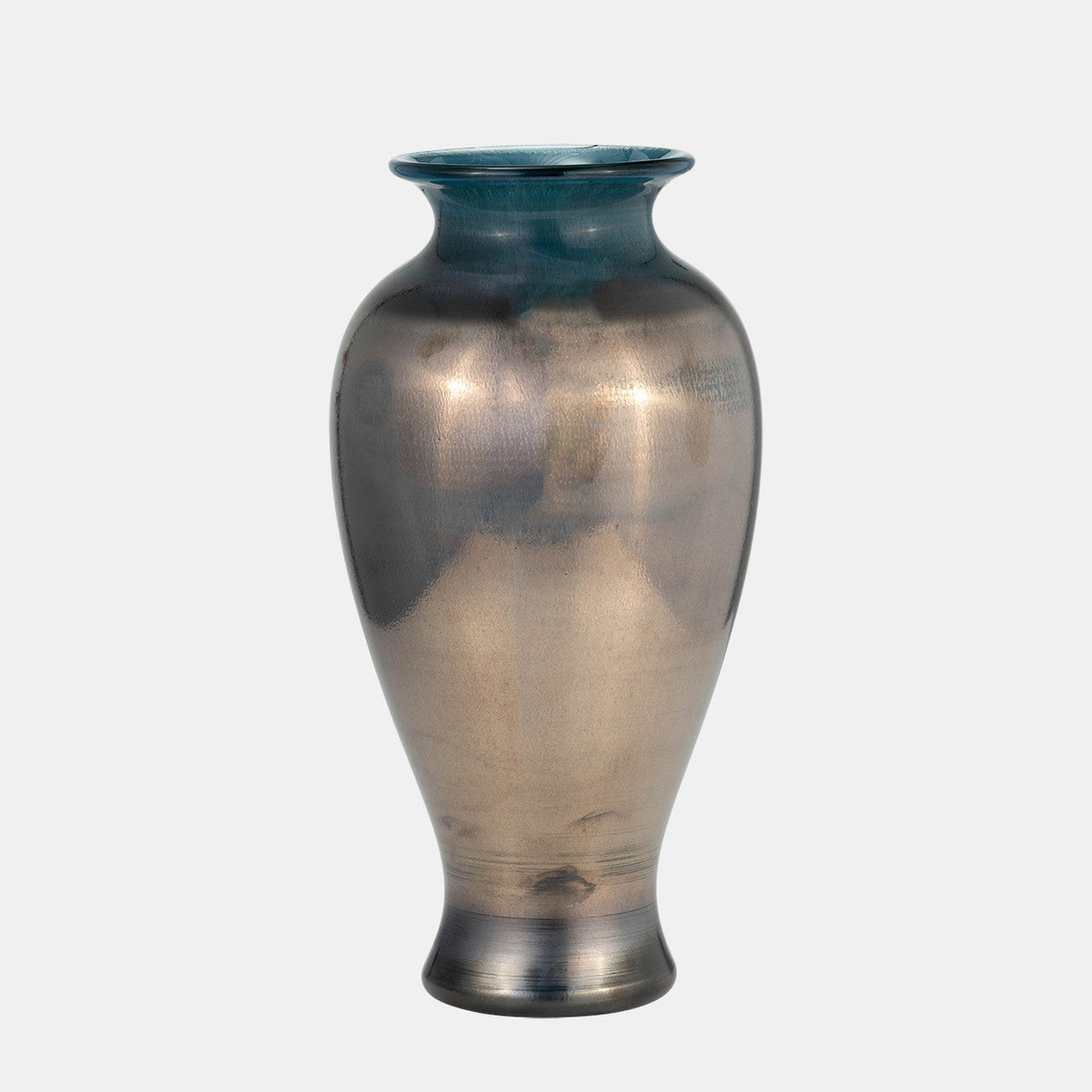 Glass, 12"h Olpe Vase, Teal