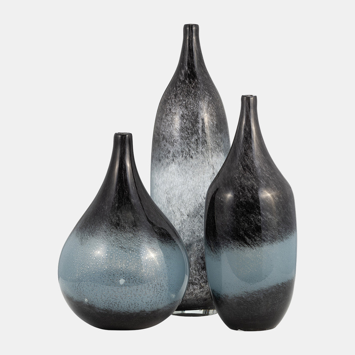 Glass, 12" Vase Blue Ombre