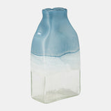 Glass 13" Bottle Vase, Delft