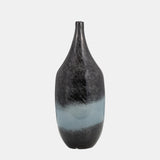 Glass, 14" Vase Blue Ombre