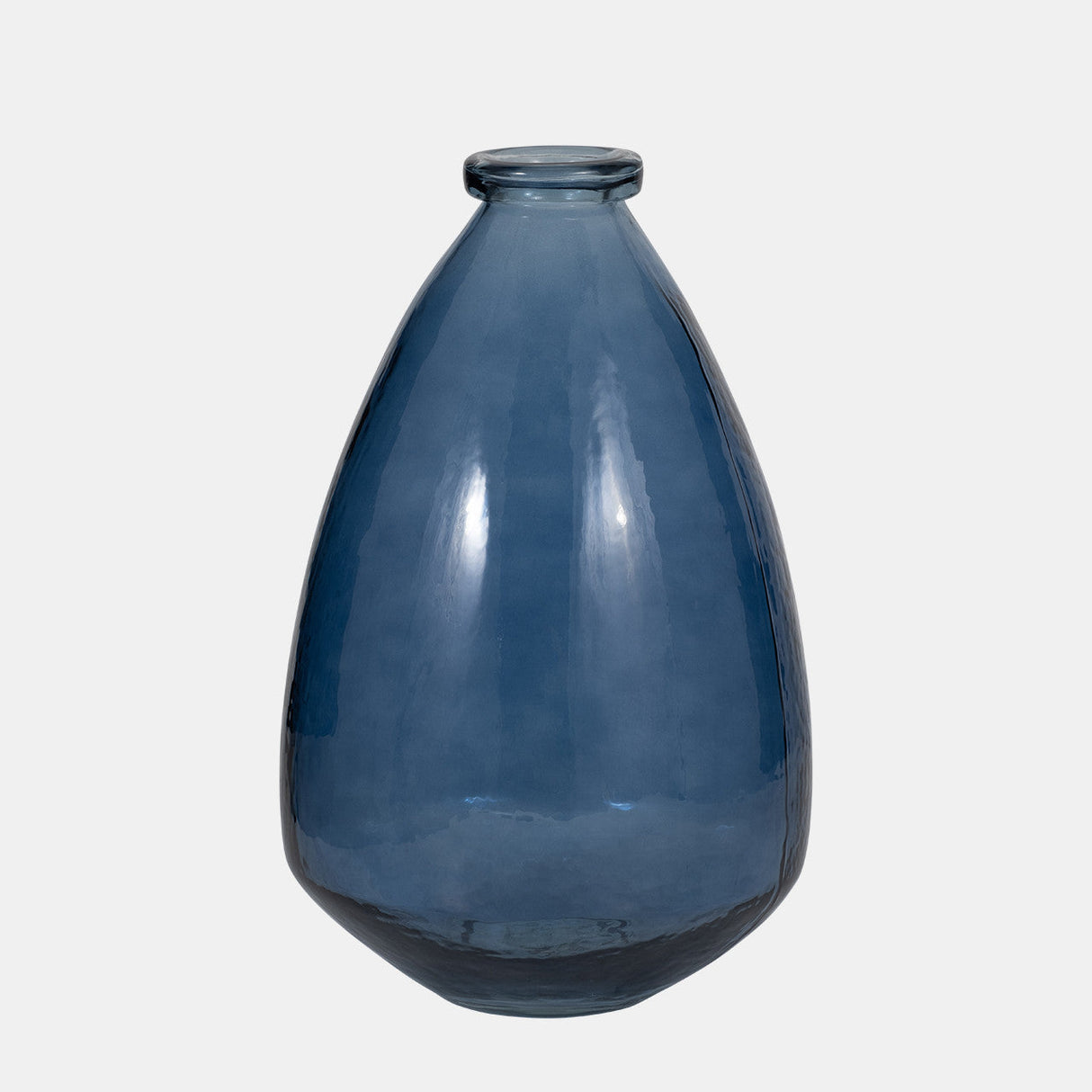 Glass, 15" Balloon Vase, Blue