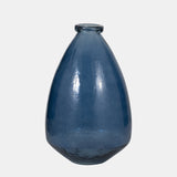 Glass, 15" Balloon Vase, Blue