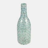 Glass, 15"h Mosaic Vase, Blue