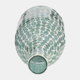 Glass, 15"h Mosaic Vase, Blue