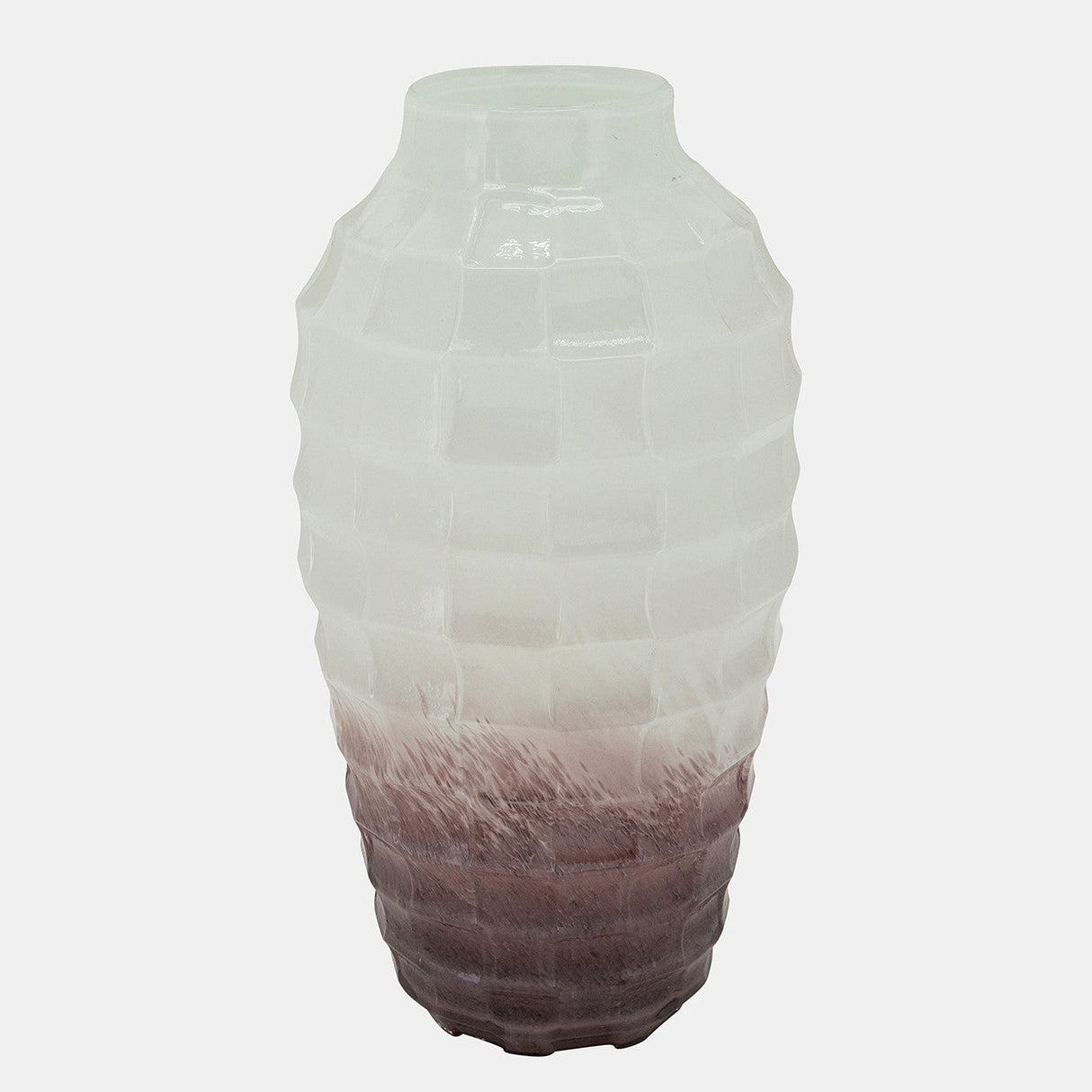 Glass, 16"h 2-tone Vase, Blush