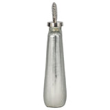 Glass, 16" Metallic Bottle Orb Topper, Silver