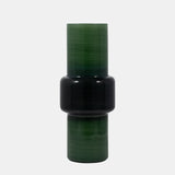 Glass, 16" Modern Cylinder Vase, Green