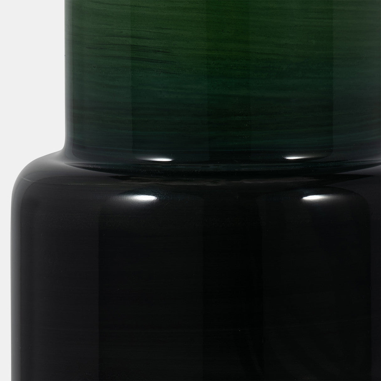 Glass, 16" Modern Cylinder Vase, Green