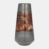 Glass, 17" Vase Grey/brown