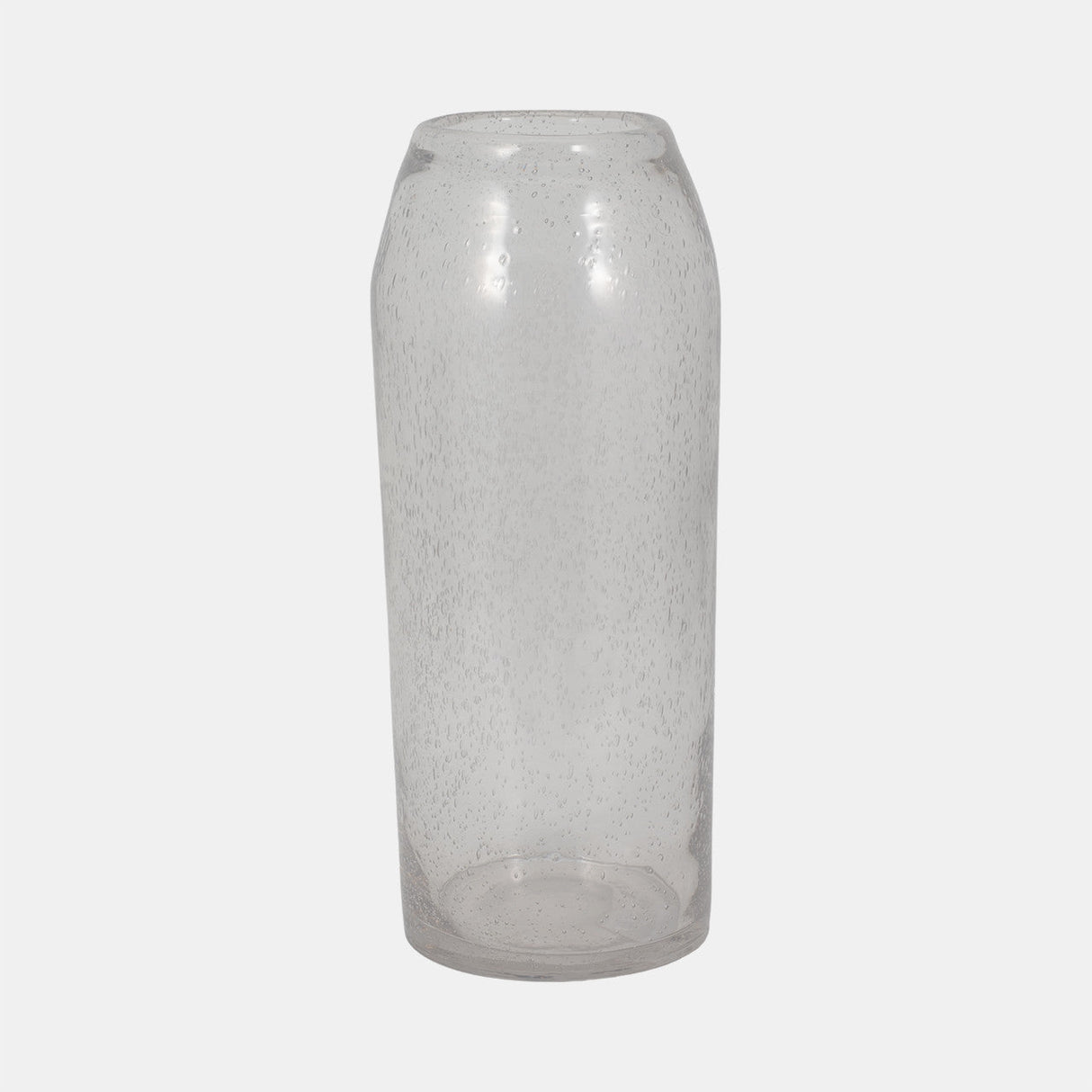 Glass, 19" Floor Vase Bubble Clear