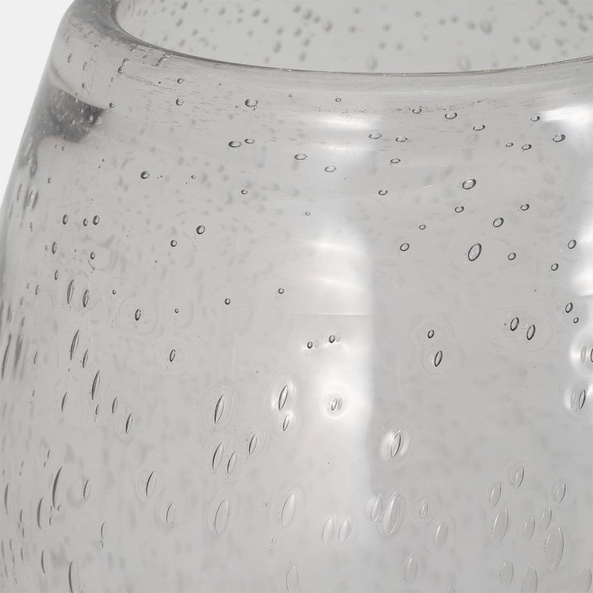 Glass, 19" Floor Vase Bubble Clear