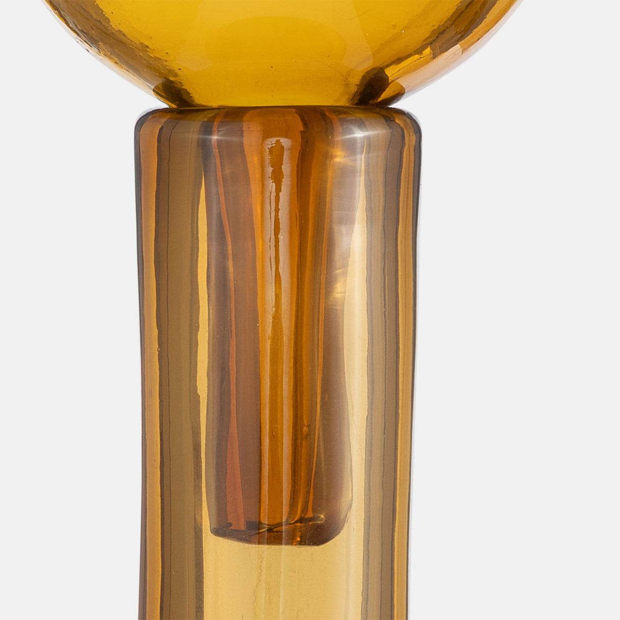 Glass, 20" Bottle W/ Stopper Amber