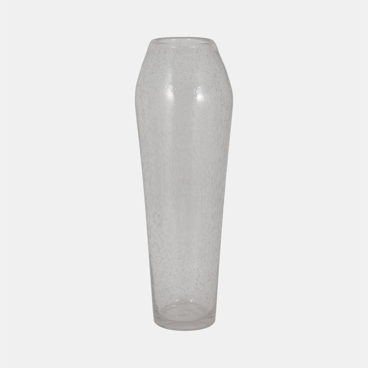 Glass, 23" Floor Vase Bubble Clear