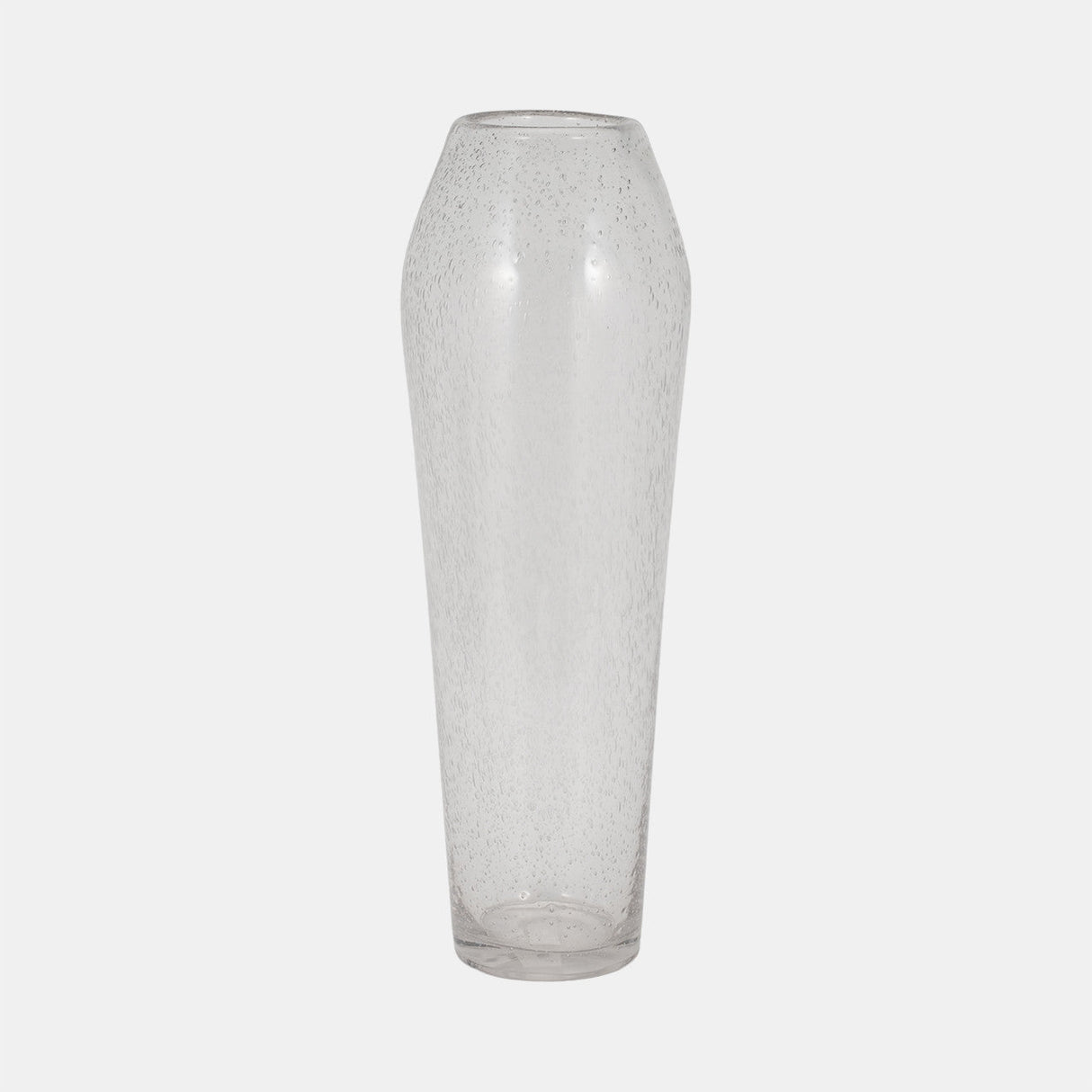 Glass, 23" Floor Vase Bubble Clear