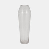 Glass, 23" Floor Vase Bubble Clear