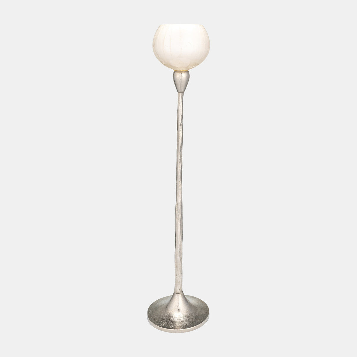 Glass, 24"h Tealight Holder, Pearl White