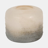 Glass 7" Textured 2-tone Vase,