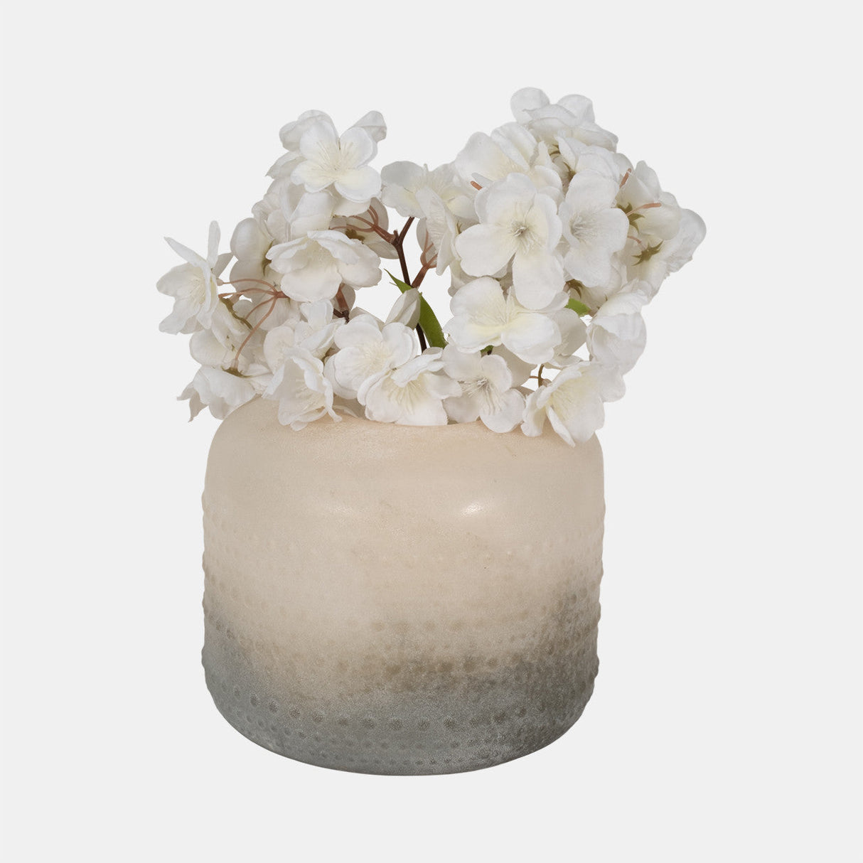 Glass 7" Textured 2-tone Vase,