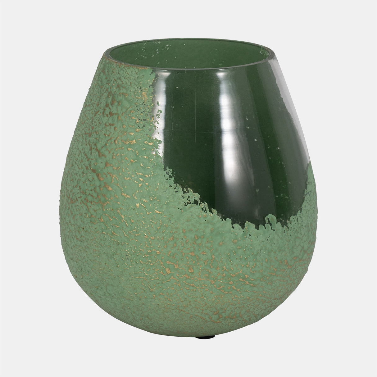 Glass, 8" Dipped Vase, Green