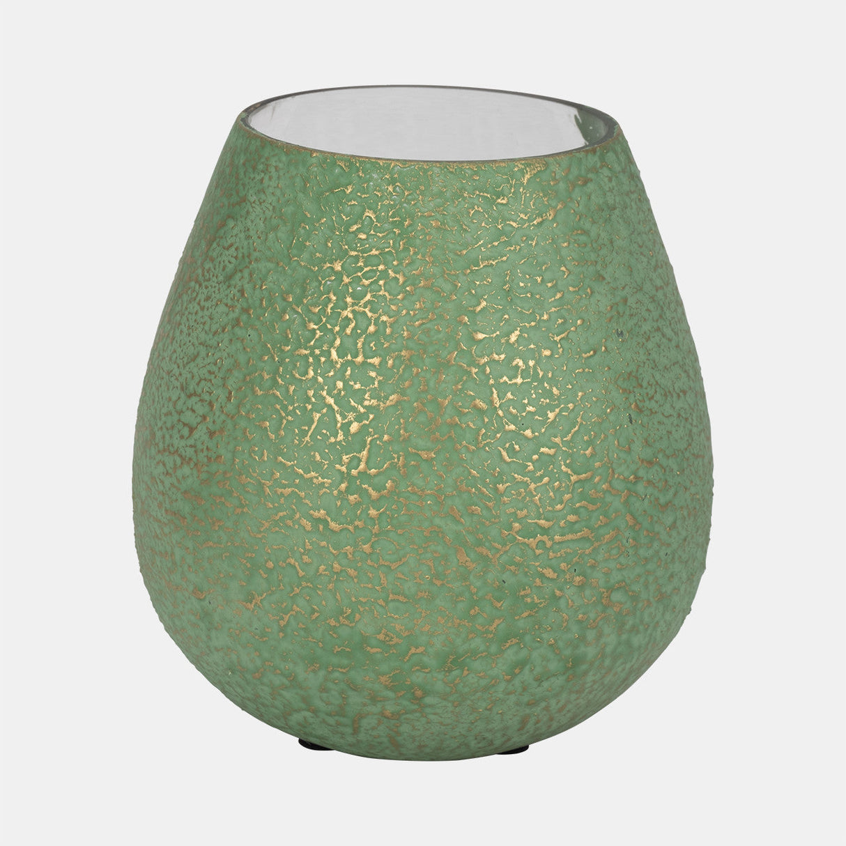 Glass, 8" Dipped Vase, Green