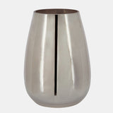 Glass 8"h Metallic Vase, Silver