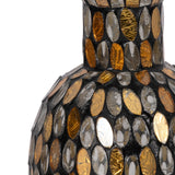 Glass, 8"h Mosaic Vase, Copper