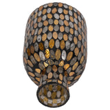 Glass, 8"h Mosaic Vase, Copper