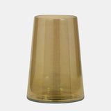 Glass, 8" Luster Vase, Gold