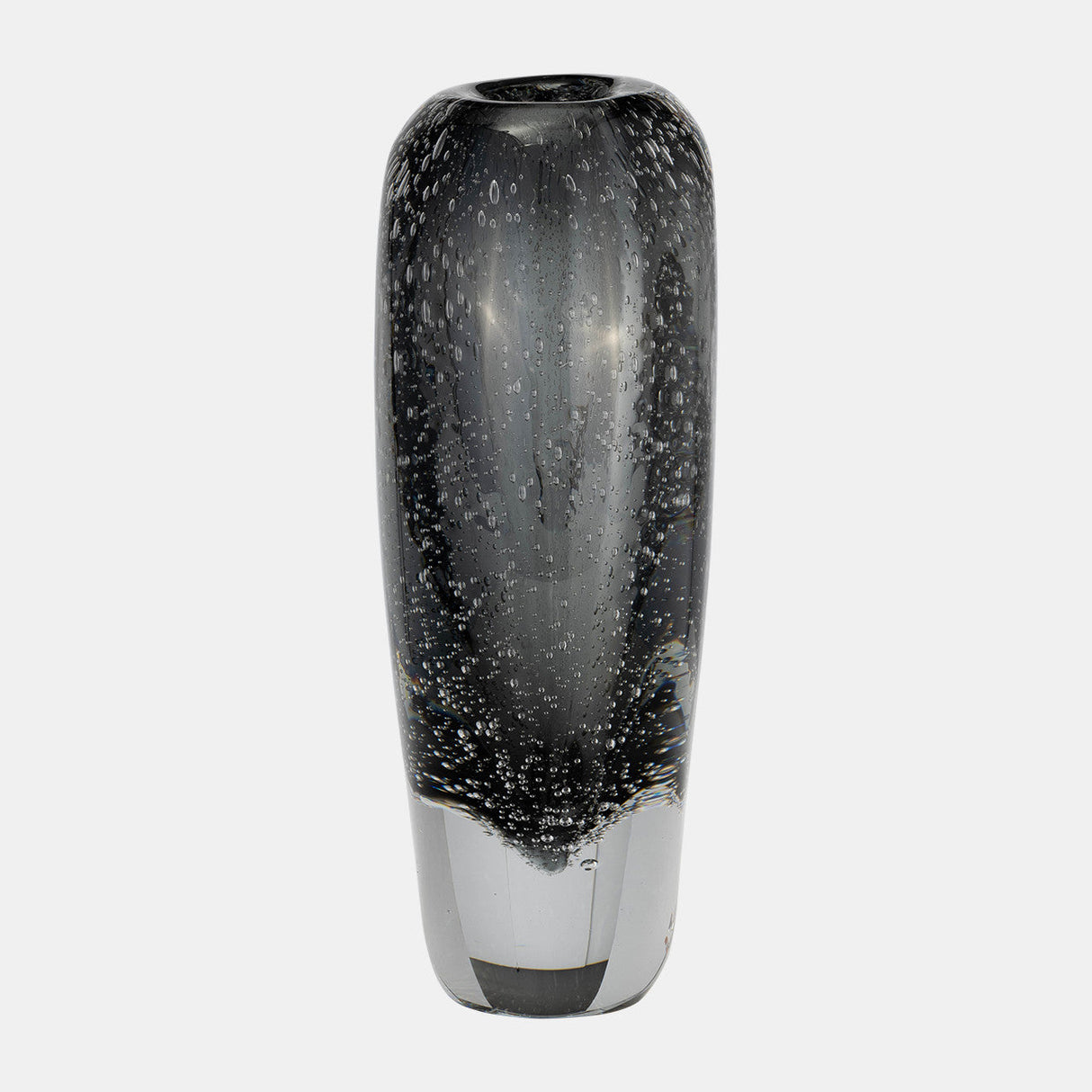 Glass, 9"h Ellipse Vase, Smoke