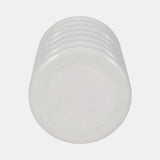 Glass, 9"h, Scallop Vase, White