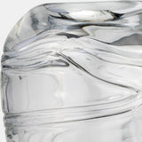 Glass, 9"h Veined Vase, Clear