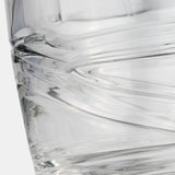 Glass, 9"h Veined Vase, Clear