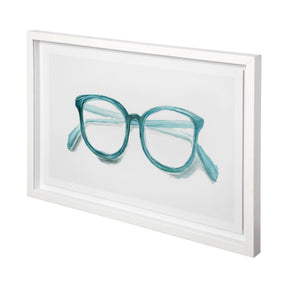 Glasses Aqua by Mercana Studio a Framed Art Print Matted under Glass by Mercana at Eve Furniture