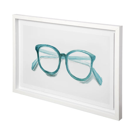 Glasses Aqua by Mercana Studio a Framed Art Print Matted under Glass by Mercana at Eve Furniture