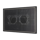 Glasses I by Dayna Matthews a Hand Embellished Textured Framed Canvas by Mercana at Eve Furniture