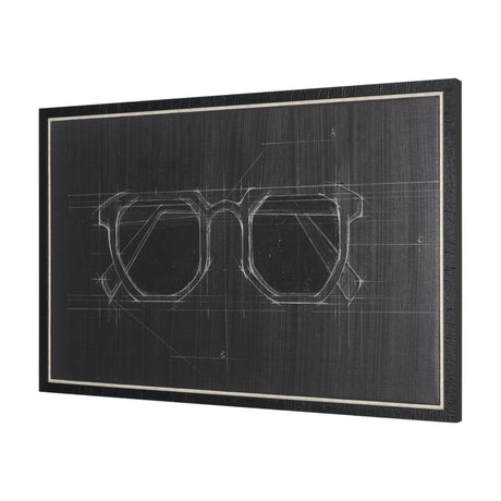 Glasses I by Dayna Matthews a Hand Embellished Textured Framed Canvas by Mercana at Eve Furniture