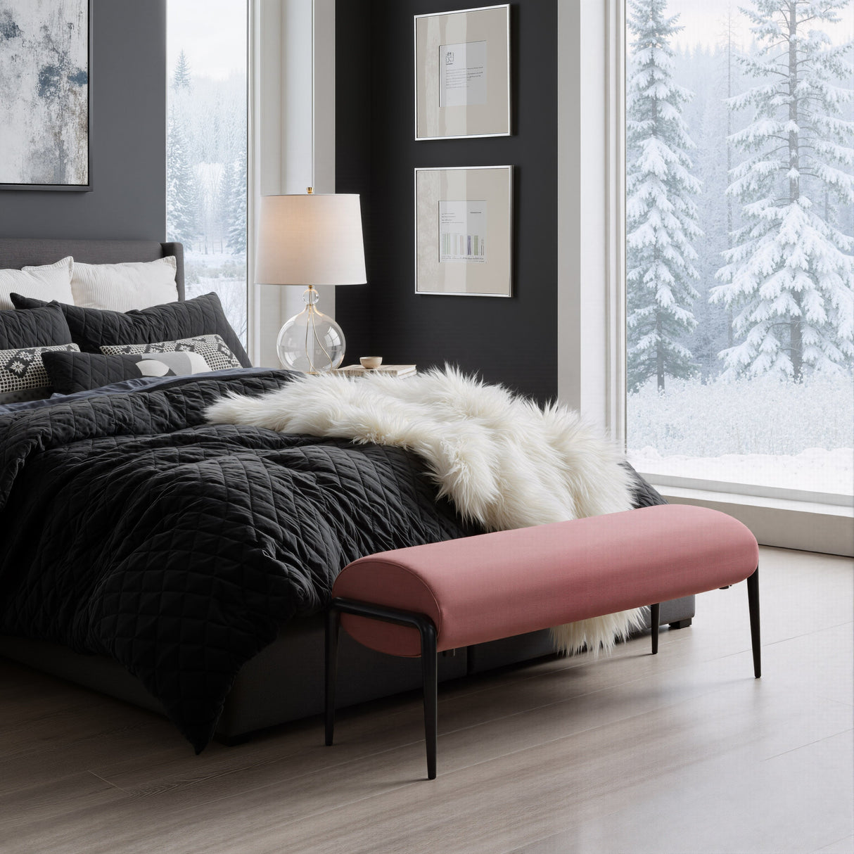 Glatt Brown Bench by Zuomod at Eve Furniture