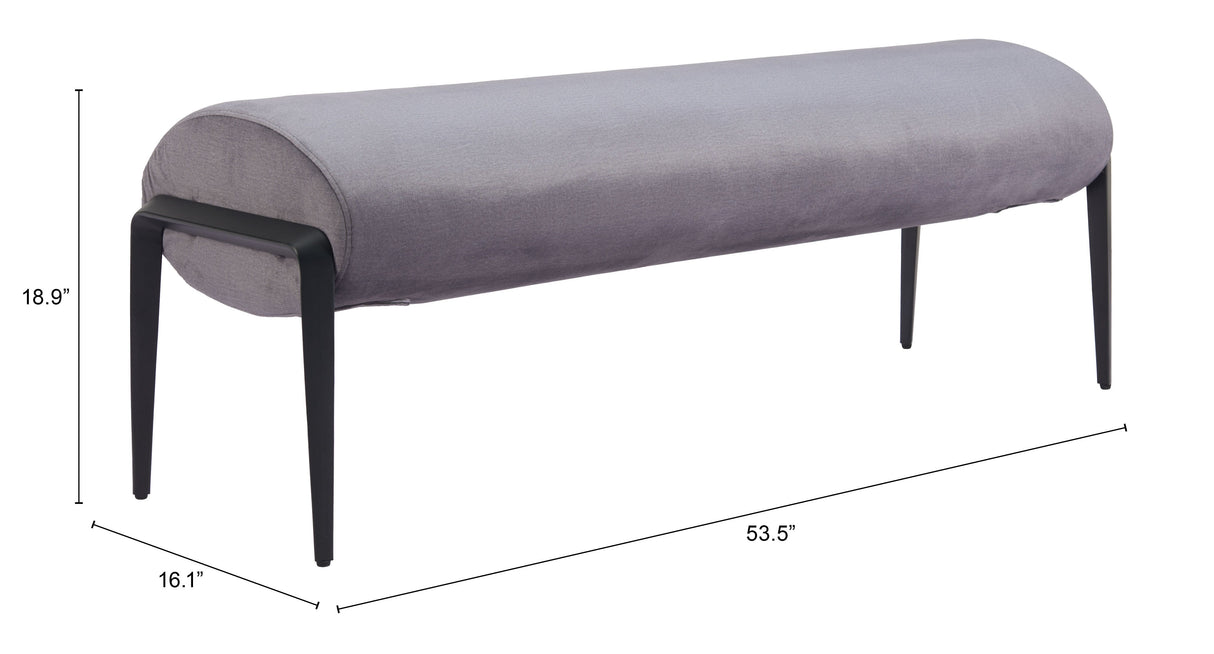 Glatt Gray Bench by Zuomod at Eve Furniture