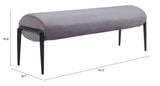 Glatt Gray Bench by Zuomod at Eve Furniture