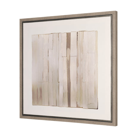 Glazed Echoes White I by Cartissi Hand-Embellished Textured Framed Canvas Artwork by Mercana at Eve Furniture