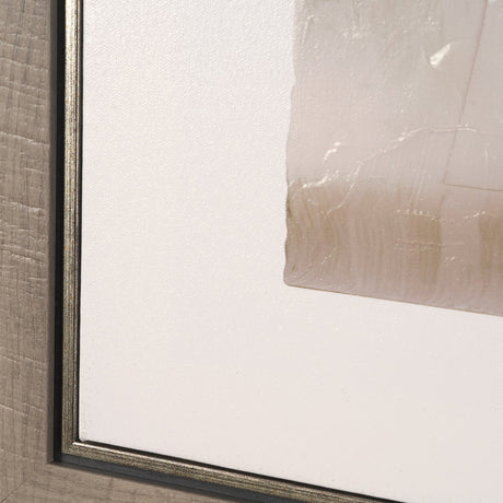 Glazed Echoes White I by Cartissi Hand-Embellished Textured Framed Canvas Artwork by Mercana at Eve Furniture