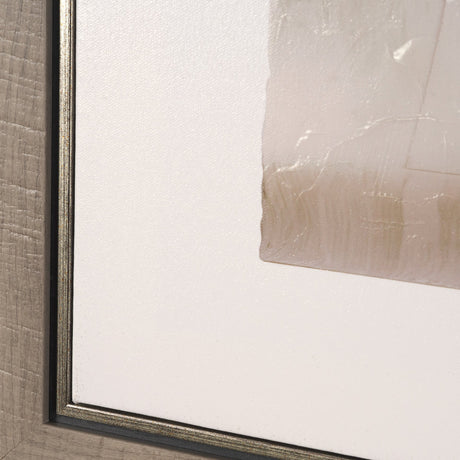 Glazed Echoes White II by Cartissi Hand-Embellished Textured Framed Canvas Artwork by Mercana at Eve Furniture