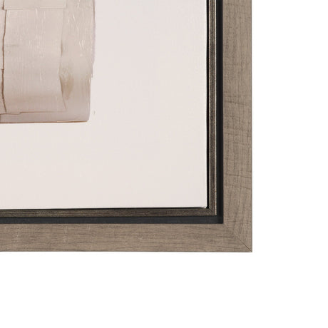 Glazed Echoes White III by Cartissi Hand-Embellished Textured Framed Canvas Artwork by Mercana at Eve Furniture