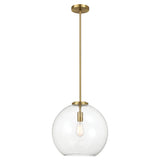Gleam Pendant Lamp - Satin Brass and Clear Glass by Ashcroft Furniture at Eve Furniture
