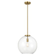 Gleam Pendant Lamp - Satin Brass and Clear Glass by Ashcroft Furniture at Eve Furniture