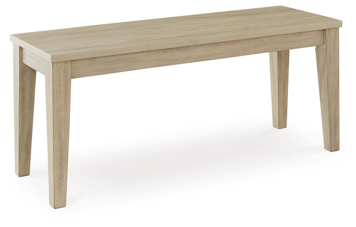 Gleanville Light Brown 42" Dining Bench