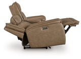 Glencroft Sahara Power Reclining Loveseat with Console by Ashley at Eve Furniture