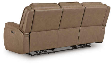 Glencroft Sahara Power Reclining Sofa and Loveseat by Ashley at Eve Furniture